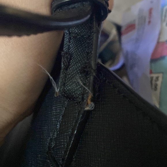 Tory Burch Black Tote Bag Purse With Gold Hardware - Picture 8 of 9